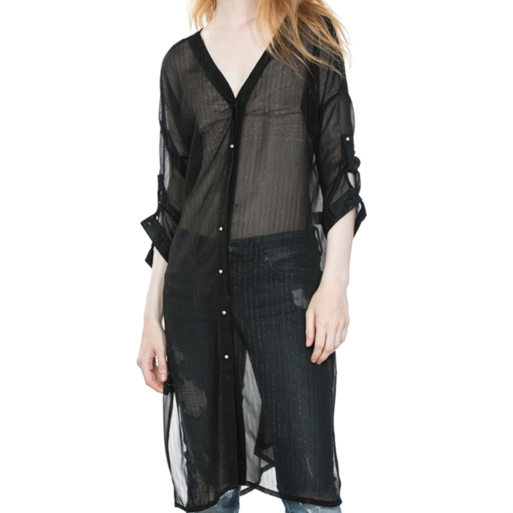 FRONT BUTTON LONG SLEEVE JACKET